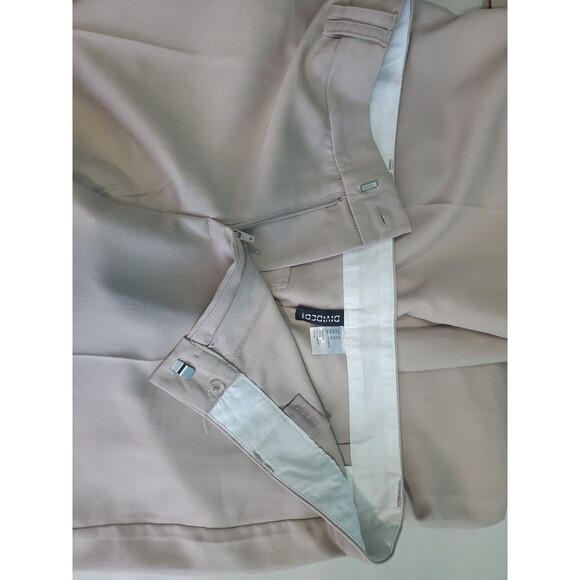 Womens Lightweight Pants Sz 10 Wide Leg High Waist Flat Front  Tan By Divided - Picture 11 of 11